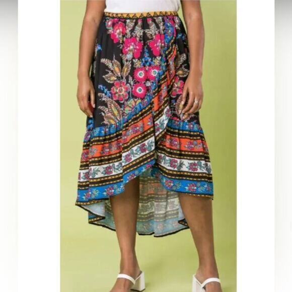 Flying Tomato Dresses & Skirts - New Women’s Flying Tomato Plus Size Black Floral Skirt Maxi 1X 2X 3X